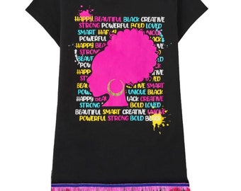Inspirational Girl’s Fringed T-shirt