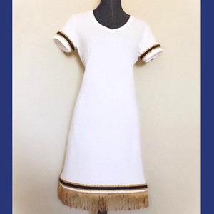 Womens fringed t-shirt dress