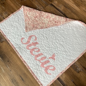 Custom Baby Name Quilt Personalized Baby Blanket Handmade Quilt Nursery Gift Baby Shower Gift Keepsake Quilt Newborn Gift
