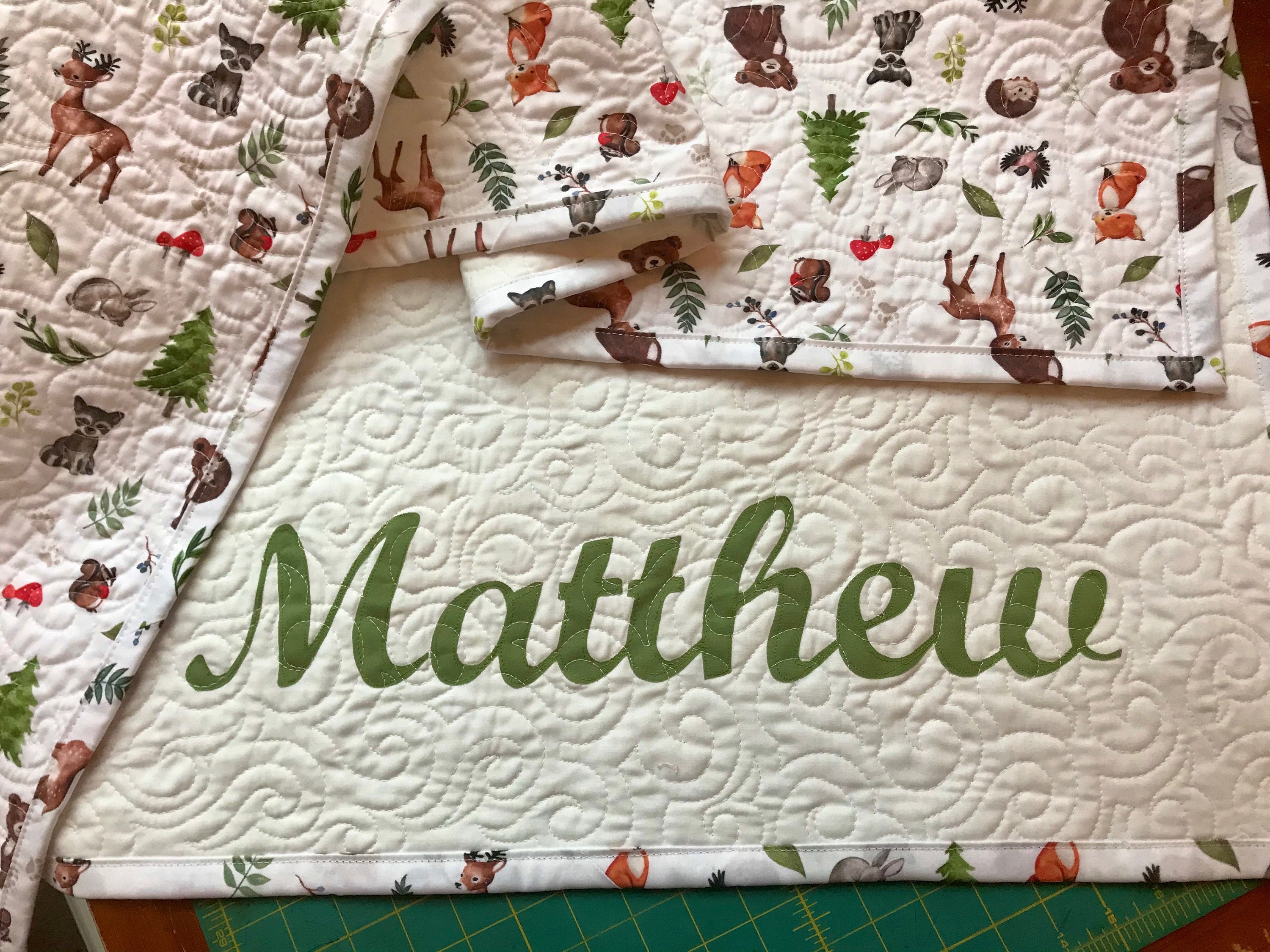 Personalized baby name quilt custom baby blanket baby shower Etsy