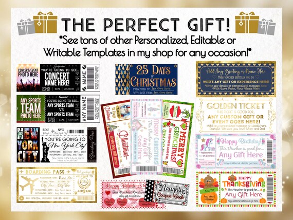 PERSONALIZED FOR YOU Gold Boarding Pass Plane Ticket Gift - Flight