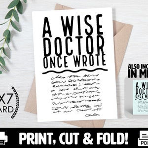 AFDRUKBARE grappige dokterskaart voor elke gelegenheid | 5x7 | Afdrukken op standaardpapier | Direct downloaden | DR Day, MD, medisch cadeau voor hem of haar