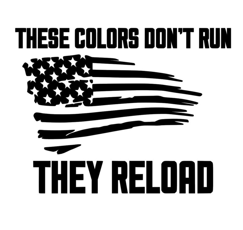These Colors Dont Run American Flag Decal image 1