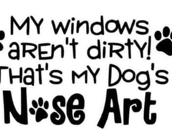 Dog Nose Art vinyl car decal