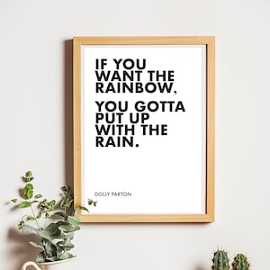 Dolly Parton Print A4 // Minimal Music Lyrics Poster