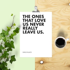 Sirius Black Print A4 // Minimal Movie Quote Poster
