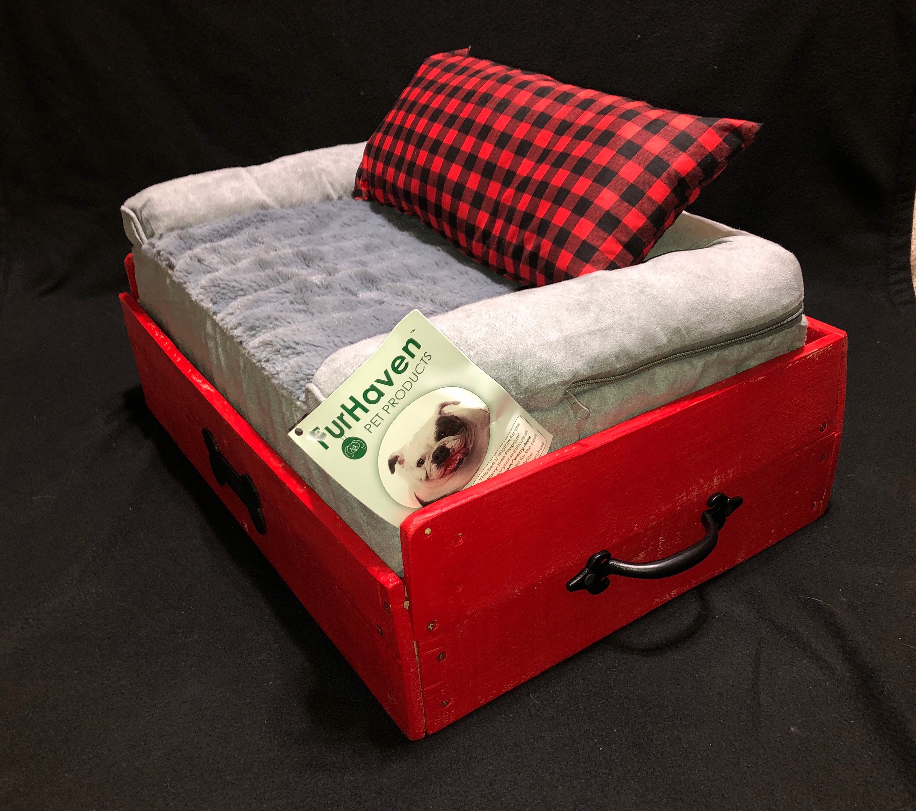 PERSONALIZED Rustic handmade wooden dog bed frame with Etsy