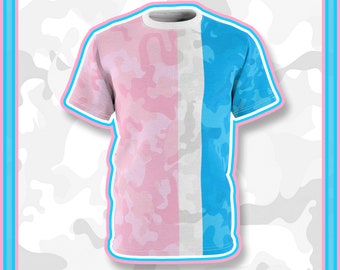 Camo Freezie Cut •|• Shirt • Softie Aesthetic • Neapolitan • Candycore / All Over Print • Unisex [ Shipping Included ]