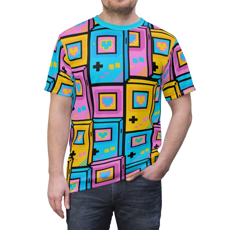 LoveBox 3 Color Shirt Kidcore Hyperpop Retro Gaming Kawaii Style All Over Print Unisex Shipping Included image 6