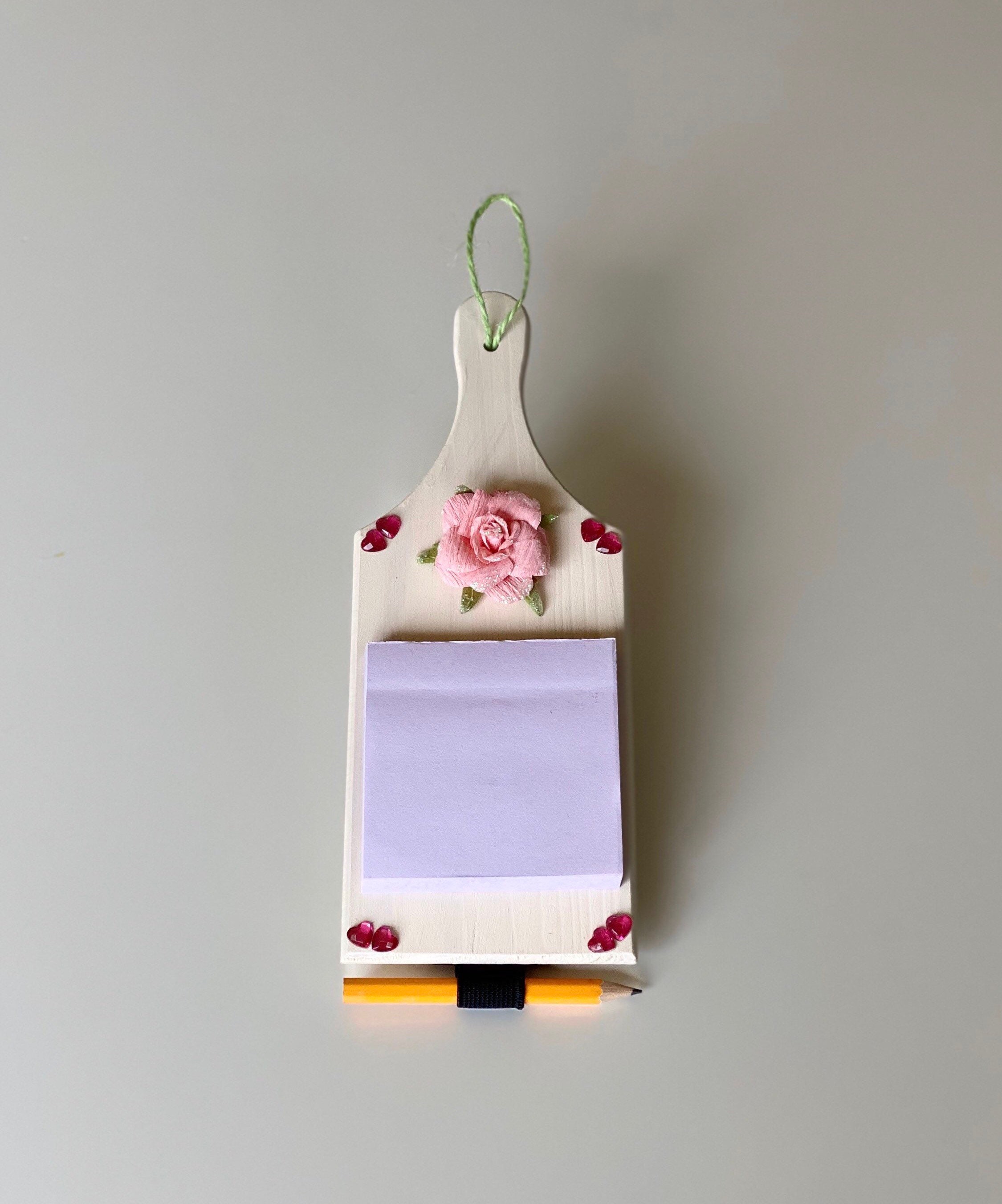 Sticky Note pad Holder Wood Kitchen Notepad Kitchen Wall Etsy