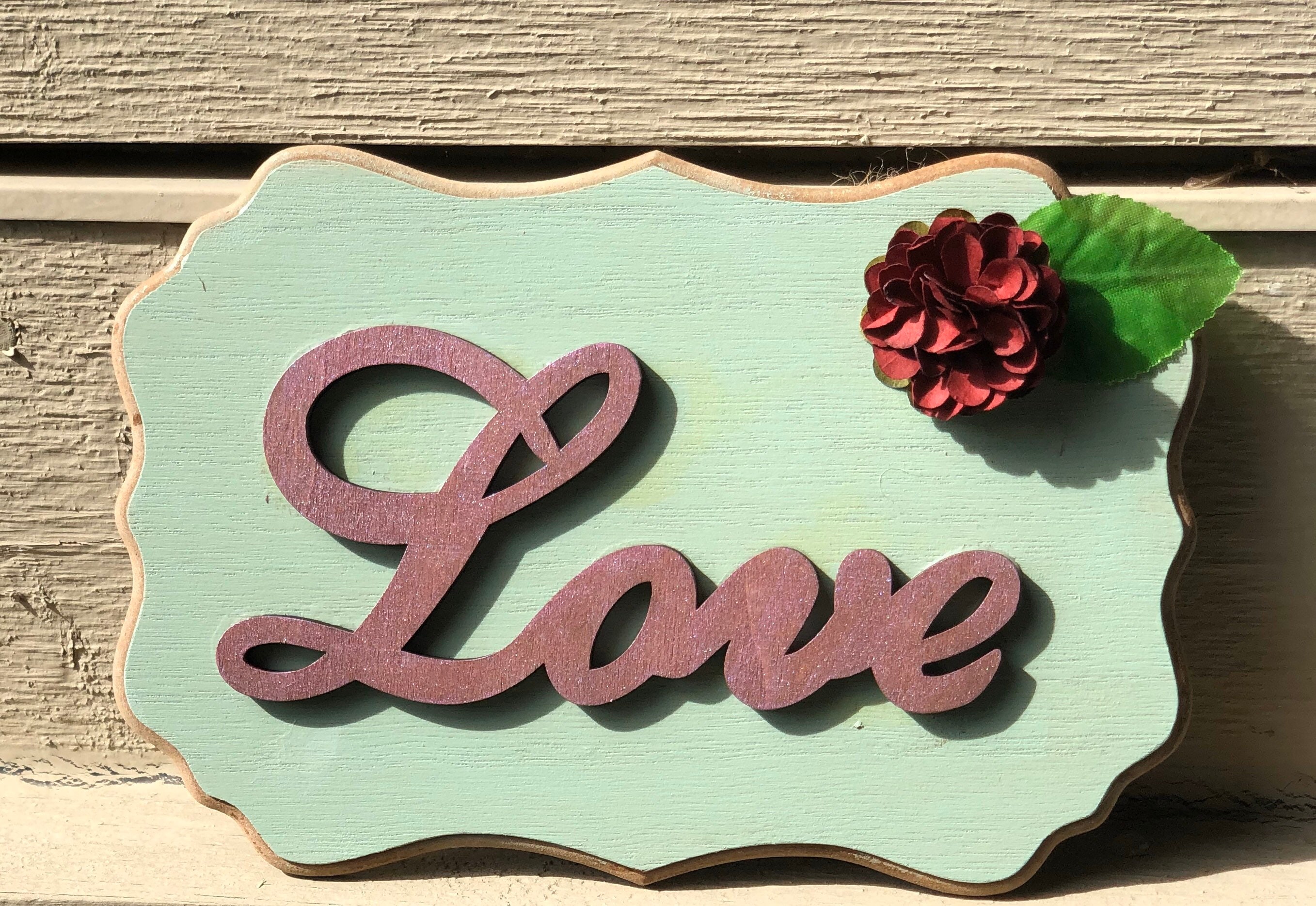 Love Wall Decor Wooden Sign Love Decor Sign home decor Sign Etsy