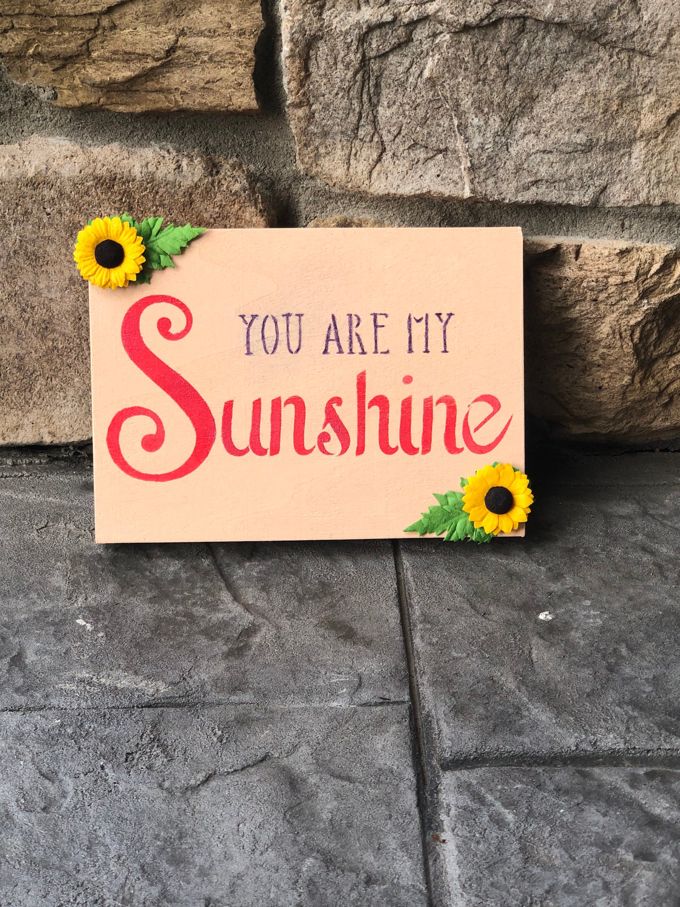 You Are My Sunshine Wall Art, You Are My Sunshine Wood Sign, Nursery