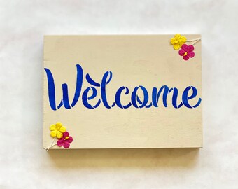 Welcome wall Sign, Welcome sign front porch, Entryway Welcome Sign, Farmhouse Wall Decor Sign, Housewarming Gift for Friends, New home Gift