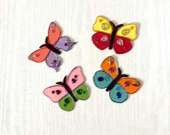 Butterfly Magnet Set, Butterfly Kitchen Decor, Wooden Butterfly magnets, Spring Home Decor, Mother’s day gift for Mom/ Her, Housewarming