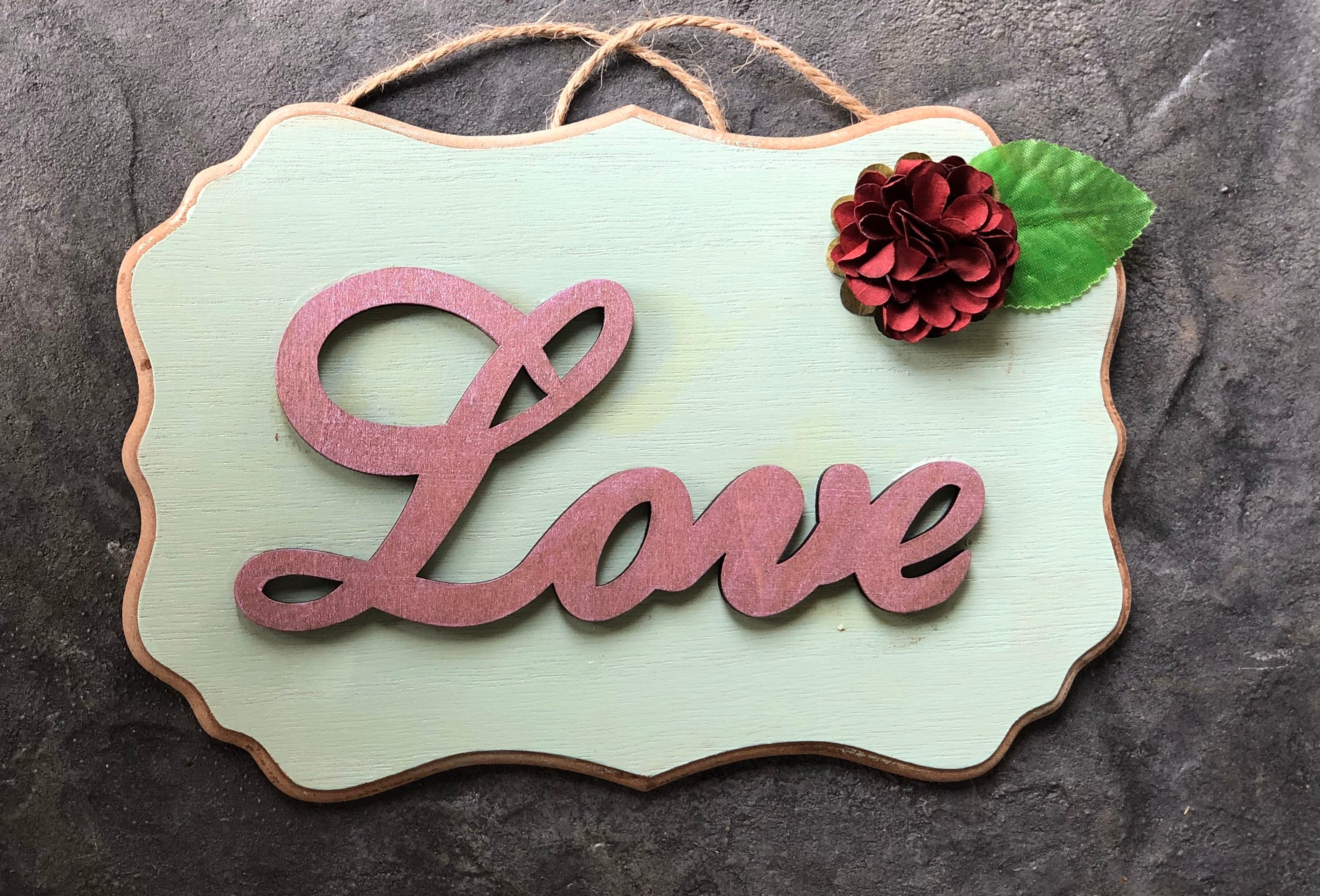Love Wall Decor Wooden Sign Love Decor Sign home decor Sign Etsy