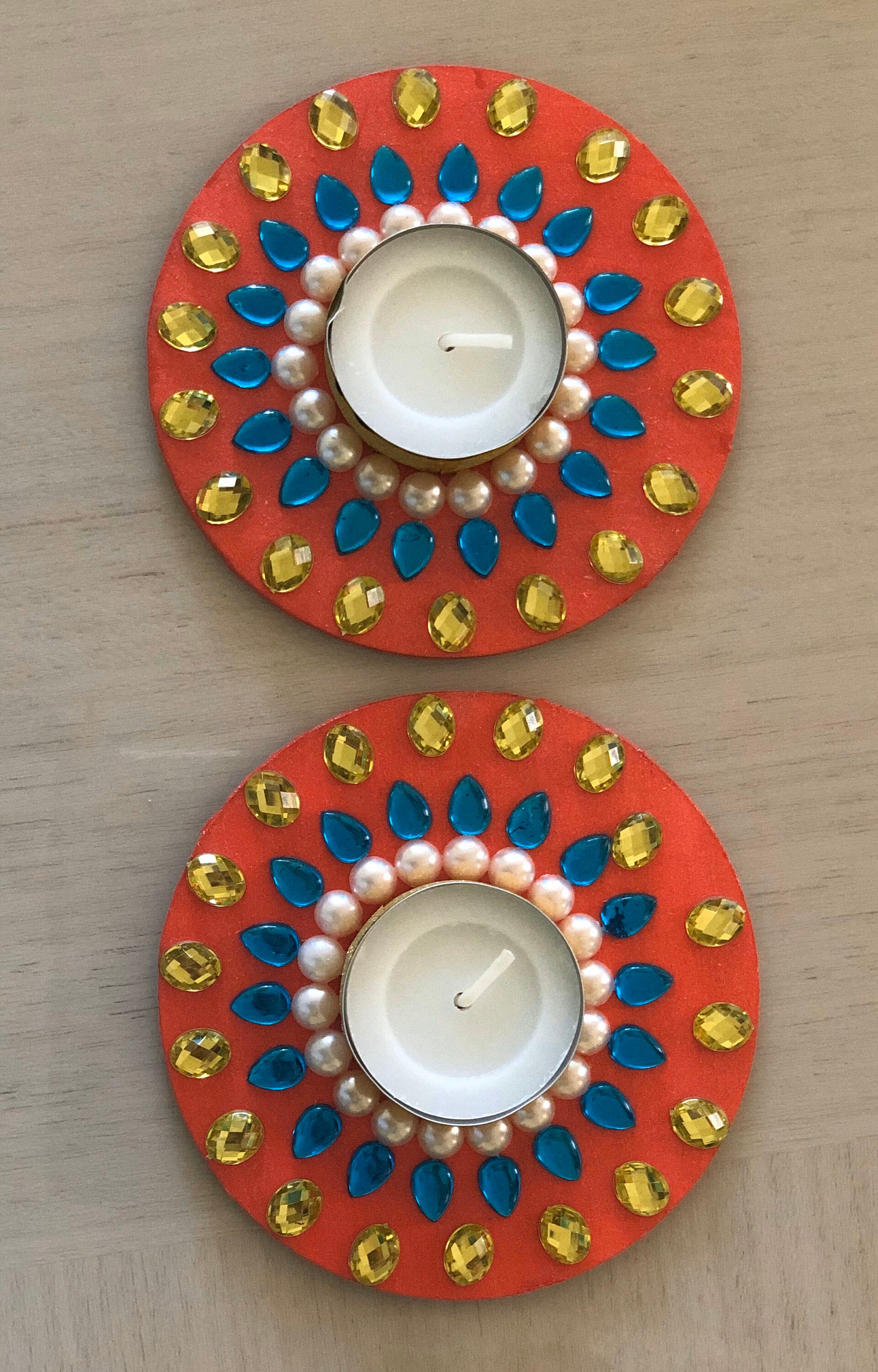 Red Tea light Candle Holders Tealight Candle Holders Gift Etsy