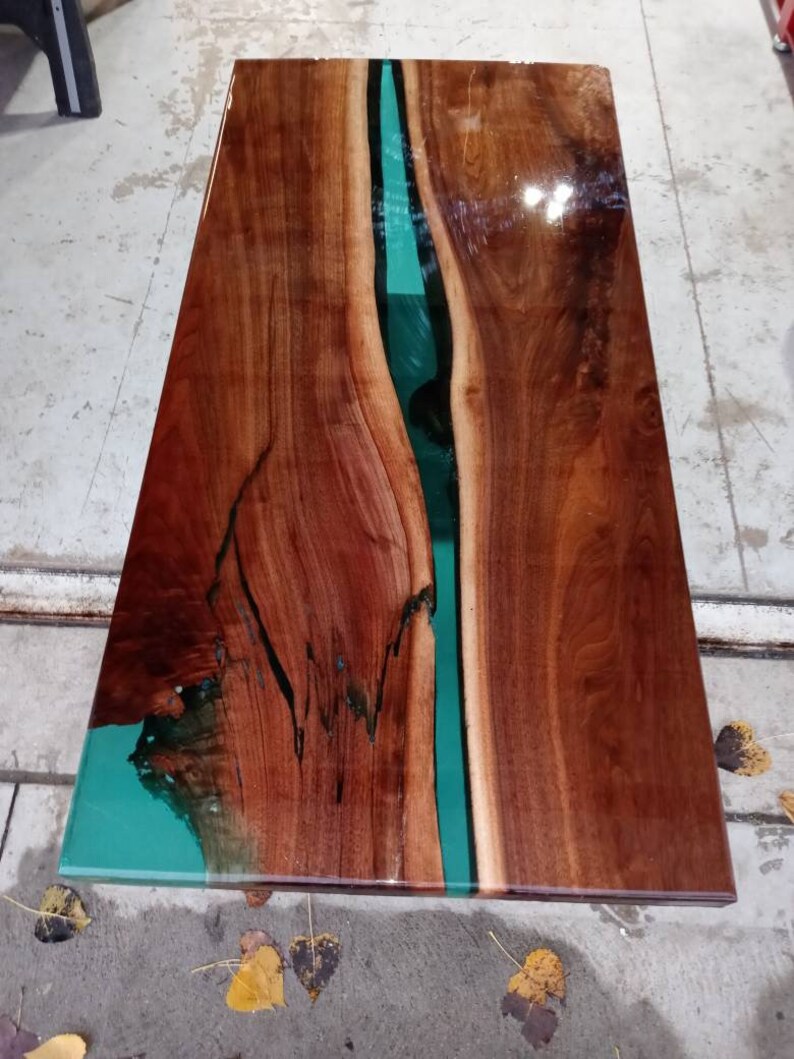 3 Piece Set Live Edge Epoxy River Coffee Table /epoxy Resin Etsy