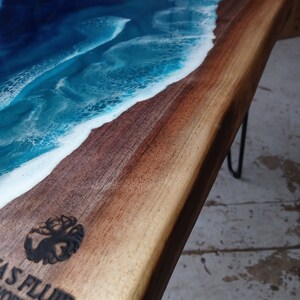 Live Edge Resin Beach Table