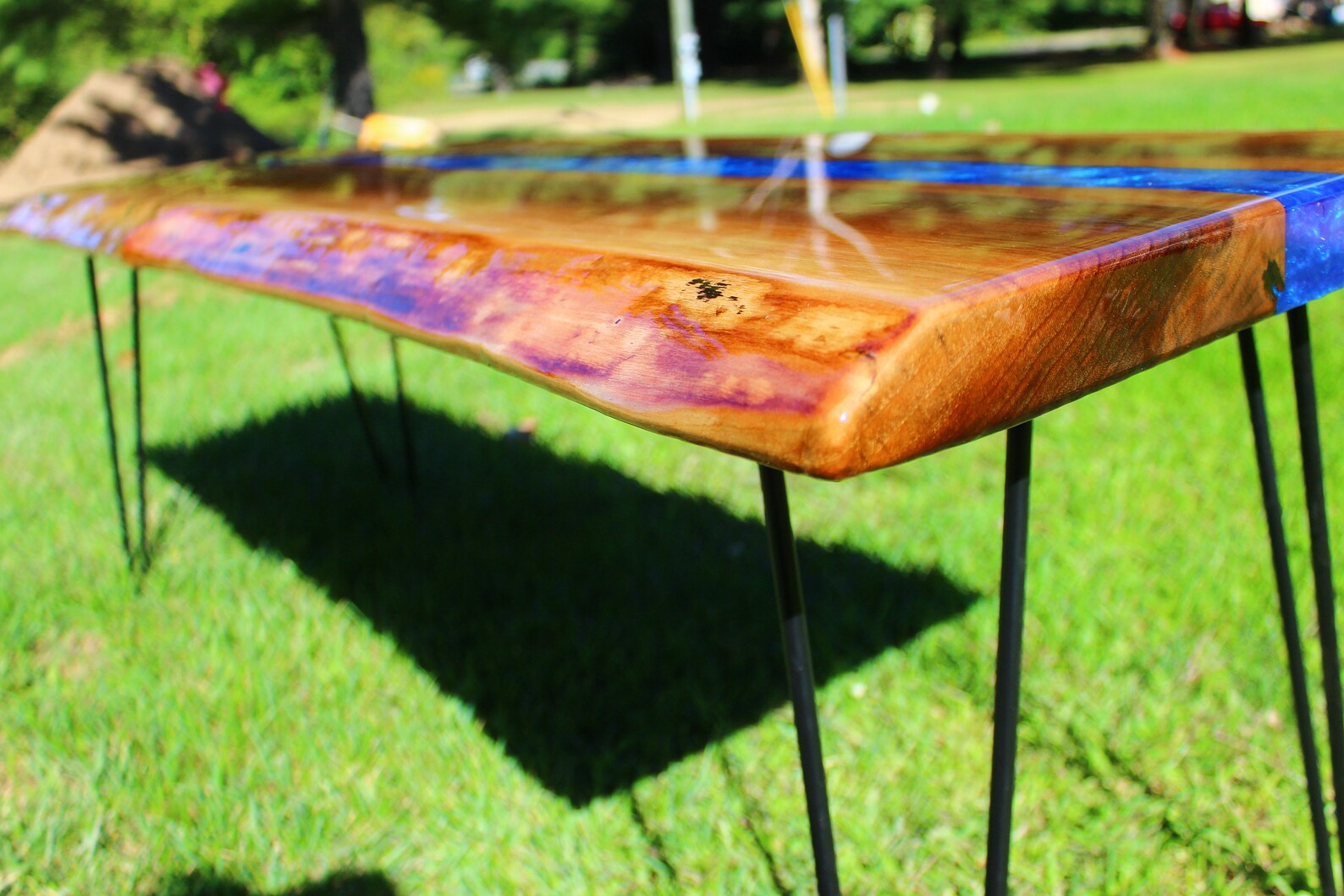 Live Edge Black Walnut Bench/ Console Table, Epoxy River Coffee Table Etsy