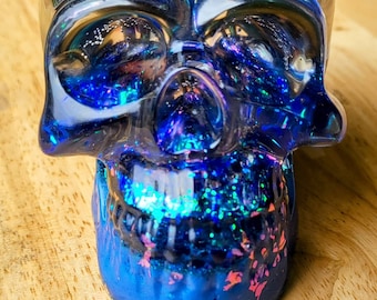 Resin glam casing skull