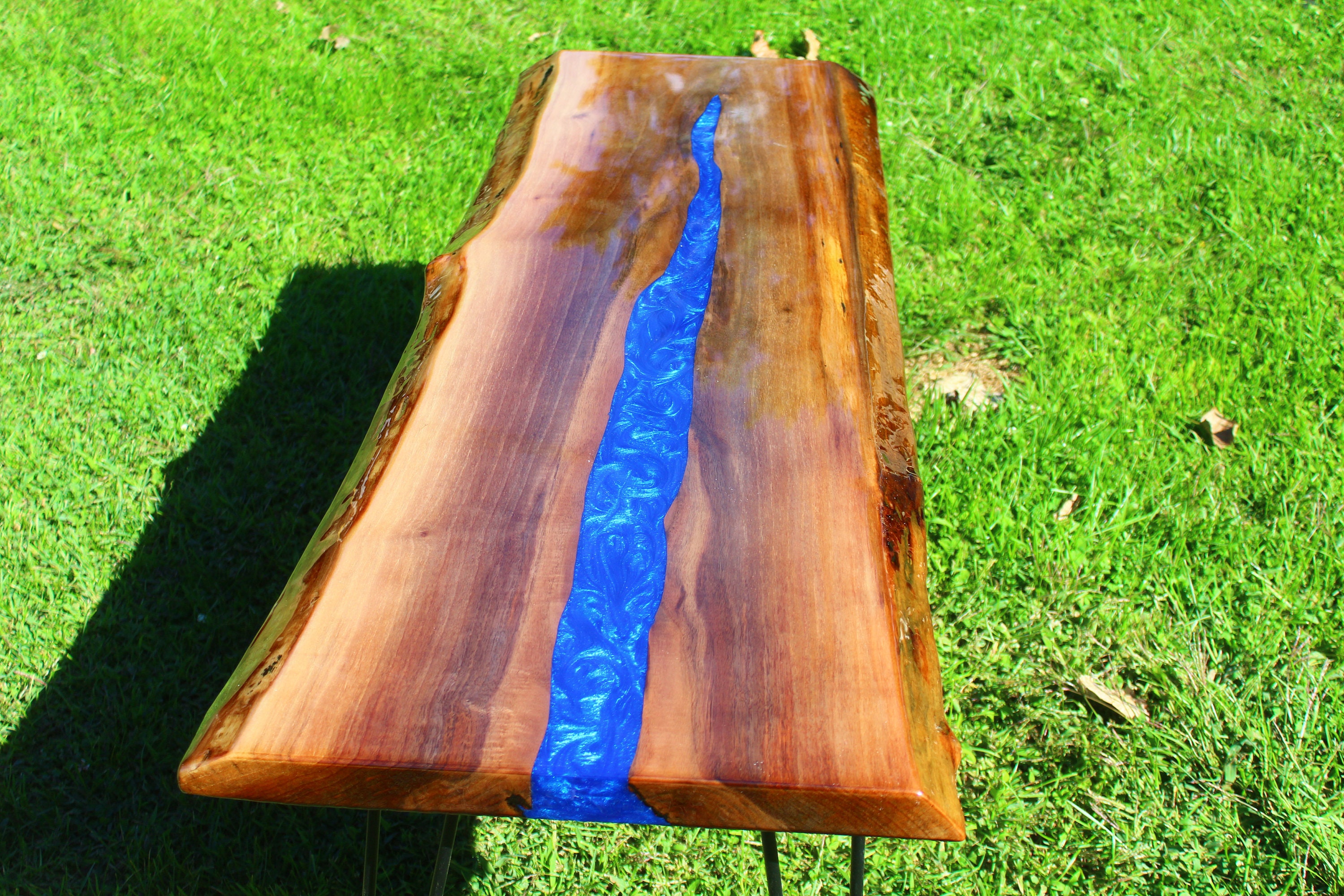 Live Edge Petoskey Table - – Nita's Fluid Woodworks