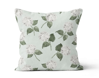 Hydrangea Bloom White Scatter Cushion / Throw Pillow Cover