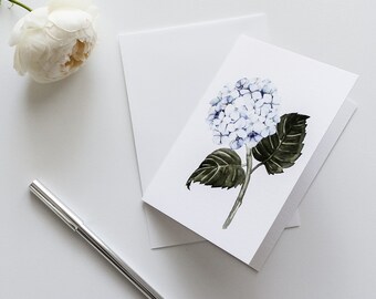 Blue Hydrangea Greeting Card - Note Card