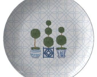 Topiary Tree Chinoiserie Trellis ThermoSāf® Dinner Plate