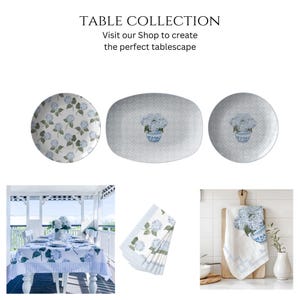 Hydrangea Chinoiserie ThermoSāf® Dinner Plate, Grandmillennial Polymer Picnic Plate, Floral Hostess Plate for Entertaining, Preppy Aesthetic image 7