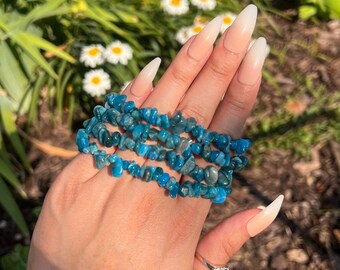 Blue Apatite Chip Bracelet