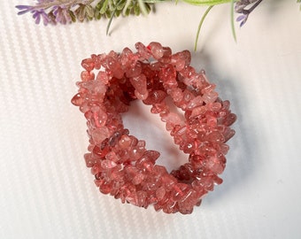 Red Aventurine Chip Bracelet