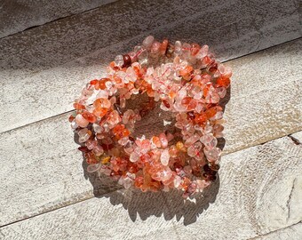 Fire Quartz Chip Bracelet