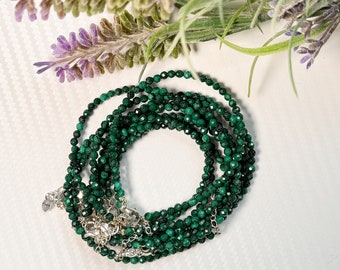 Faceted Malachite Bracelet