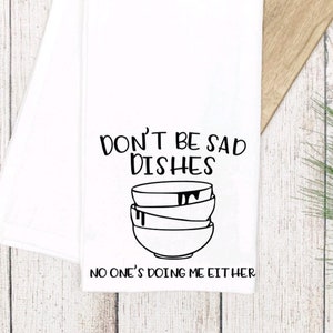 Funny Dish Towel: Rustic Farmhouse Flour Sack Towel, Adult Humor Gag Gift