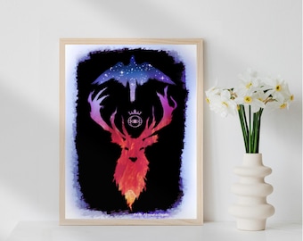 Throne of Glass Print: Rowan and Aelin Bookish Art (Digital Download