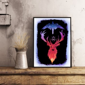Throne of Glass Print, Text Free Version, Rowan and Aelin Digital Print, Sarah J Maas, Wall Art, Bookish Art - Digital Download