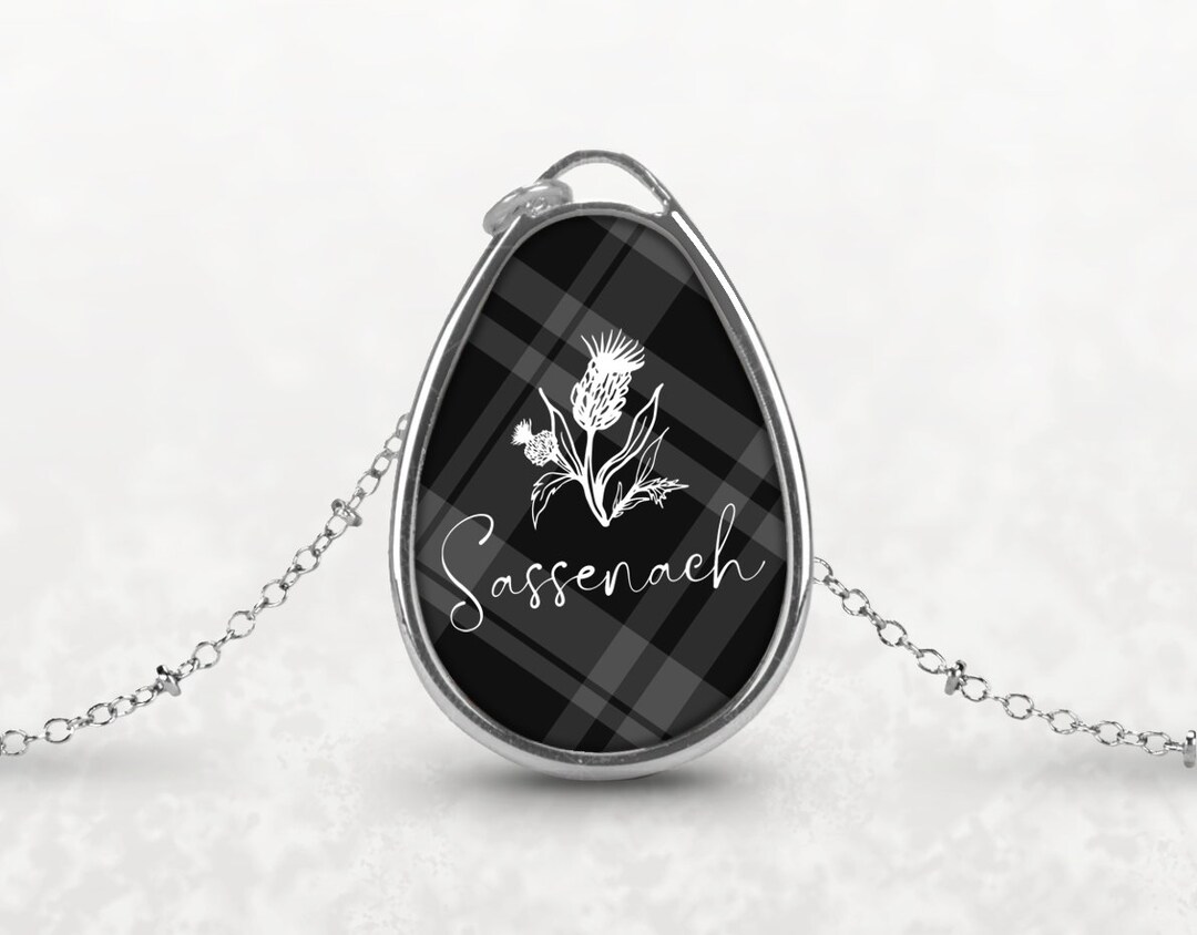 Collier Pendentif Clé Celtique Outlander - Verre Bordeaux, Style Sassenach Lallybroch - Neuf Sans Emballage