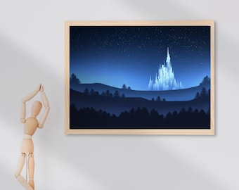 Glass Castel Throne of Glass wall art print, Sarah J Maas, (Digital Download)