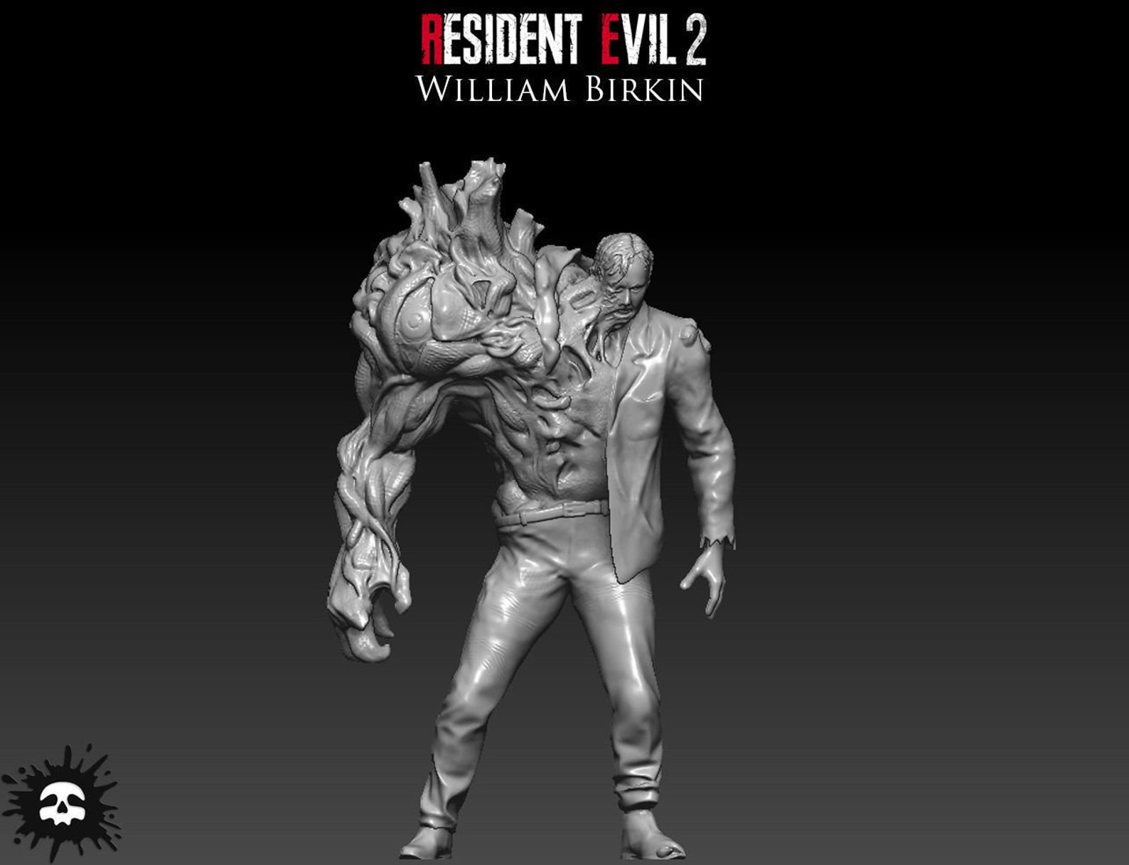 35 mm William Birkin Resident Evil 2 Remake Miniature DnD D&D Pathfinde...