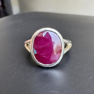 Natural Ruby Ring | Manik Gemstone Jewelry | Surya Stone 925 Sterling Silver | Traditional Vedic Gemstone Gift for Men & Women