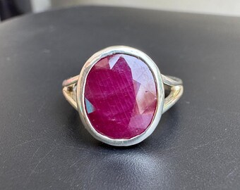 Natural Ruby (Manik) Ring | Certified Oval Red Ruby in 925 Sterling Silver | July Birthstone Astrology Ring for Men & Women