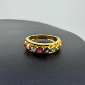 Anillo Navgraha certificado / Anillo Panchdhatu de 9 piedras preciosas naturales / Joyería de astrología védica / Joyería Navratna para hombres y mujeres