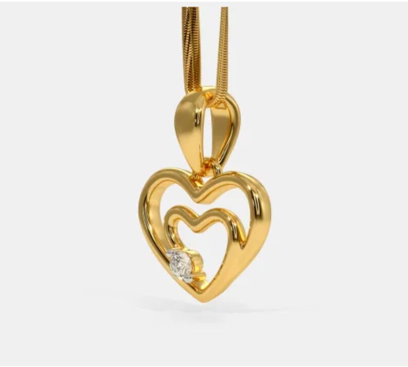 Moissanite heart pendant Clearance