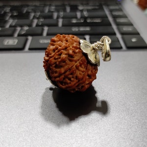 Rudraksha Pendant, 5 Mukhi/face Silver Prayer Pendant, 5 mukhi Rudraksha Pendant