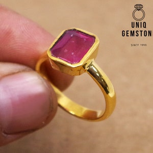 AAAA Certified Natural Red Ruby (Manik) in Allow Pancdhatu Ring, Astrology Ring for Man and Women