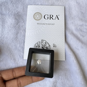 Cushion Shape Moissanite Loose Stone- GRA Certified, D Color- VVS1 Clarity 5mm to 10mm Solitaire Moissanite Diamond Stone for Jewelry Making