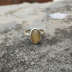 100% echt Katzenauge / Lehsunia Ring handgemacht 925 Sterling Silber Metall Ring für Männer und Frauen