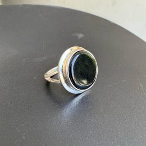 Black Onyx Ring, Men Signet Ring, Vintage Styled Black Stone Signet Ring Men - Mens Signet Ring - Silver Rings for Men, Silver Signet Ring