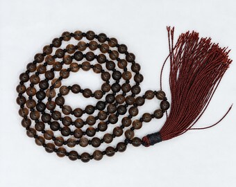 Smoky Quartz Mala | 8mm 108+1 Beads | Japa Meditation Necklace | Grounding Prayer Strand | Yoga Spiritual Accessory