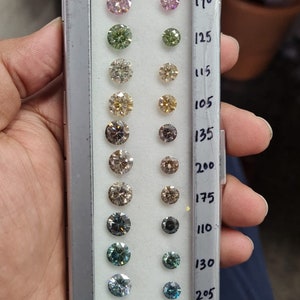 Round Color Moissanite Loose Gemstone Color VVS1 For Wedding Ring, Earring, Jewelry Making, Moissanite For Jewelry